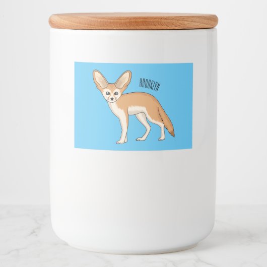 Étiquette Pour Bocaux Illustration Fennec fox (Devant)