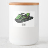 Étiquette Pour Bocaux Illustration Jet ski (Devant)