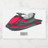 Étiquette Pour Bocaux Illustration Jet ski (Étiquettes simples)