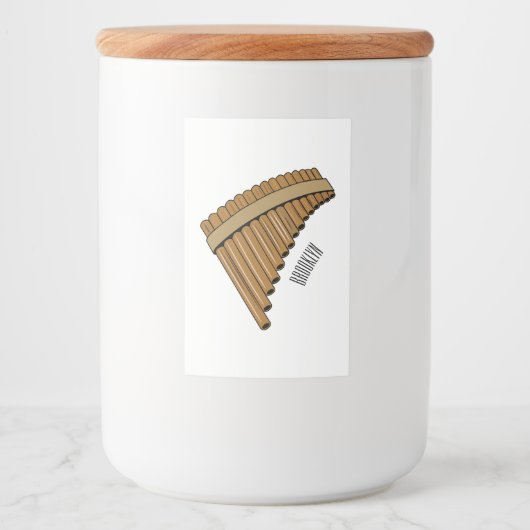 Étiquette Pour Bocaux Illustration Pan flûte / panpipes (Devant)