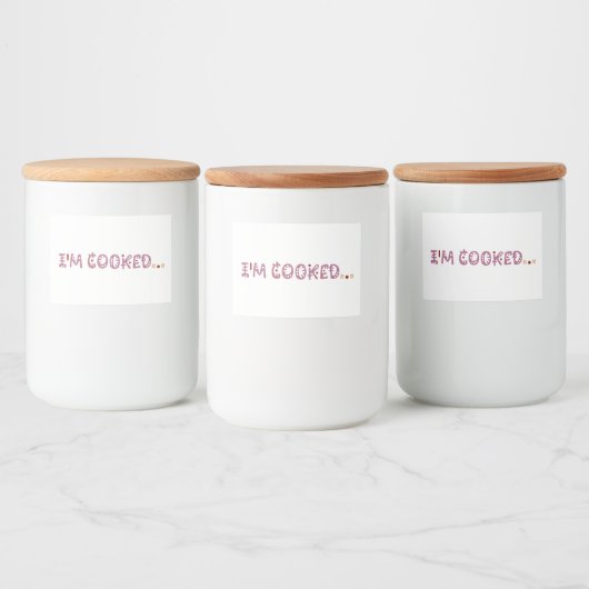 Étiquette Pour Bocaux I'm cooked  (Bouteilles)