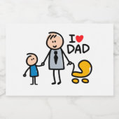 Étiquette Pour Bocaux Impression Love Daddy (Étiquettes simples)