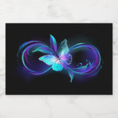 Étiquette Pour Bocaux Infinité brillante avec papillon magique (Étiquettes simples)