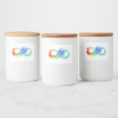 Étiquette Pour Bocaux Infinity avec Rainbow Jellyfish (Bouteilles)