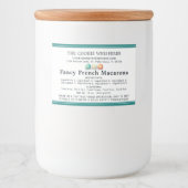 Étiquette Pour Bocaux Ingrédients de la boulangerie de la maison de Cott (Devant)