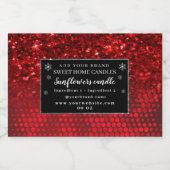 Étiquette Pour Bocaux Ingrédients de Parties scintillant Faux rouge prof (Étiquettes simples)