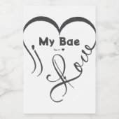 Étiquette Pour Bocaux J'adore mon chéri • Vous = ♥ (Étiquettes simples)