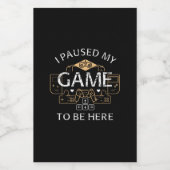 Étiquette Pour Bocaux J'ai suspendu mon jeu pour être ici (Étiquettes simples)