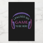 Étiquette Pour Bocaux J'ai suspendu mon jeu pour être ici (Étiquettes simples)