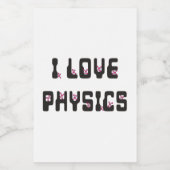 Étiquette Pour Bocaux J'aime la physique (Étiquettes simples)