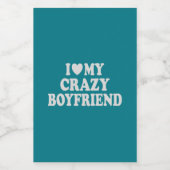 Étiquette Pour Bocaux J'aime mon copain fou (Étiquettes simples)