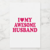 Étiquette Pour Bocaux J'Aime Mon Étonnant Mari (Étiquettes simples)