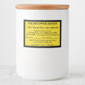 Étiquette Pour Bocaux Jar de miel descriptif (version 2) (Devant)