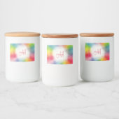 Étiquette Pour Bocaux Jaune Orange Bleu Vert Rose Rouge Violet Monogramm (Bouteilles)