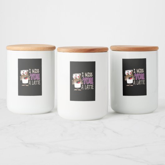 Étiquette Pour Bocaux Je te manque une latte (Bouteilles)