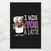 Étiquette Pour Bocaux Je te manque une latte (Étiquettes simples)