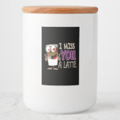 Étiquette Pour Bocaux Je te manque une latte (Devant)