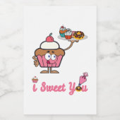 Étiquette Pour Bocaux Je te suce avec un gâteau (Étiquettes simples)