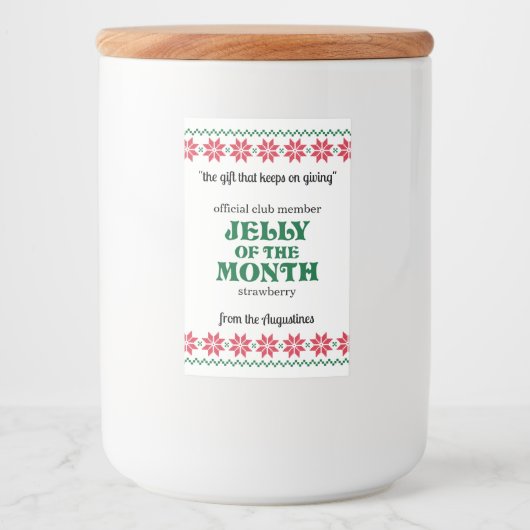 Étiquette Pour Bocaux Jelly of the Month Club Jam Labels (Devant)