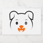 Étiquette Pour Bocaux Joli chiot (Étiquettes simples)