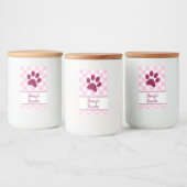 Étiquette Pour Bocaux Joli motif à carreaux gingham rose et blanc Nom de (Bouteilles)