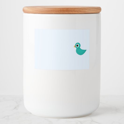 Étiquette Pour Bocaux Joli oiseau bleu (Devant)