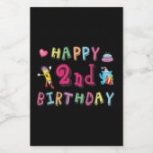 Étiquette Pour Bocaux Joyeux 2e anniversaire. 2 ans avant jour. (Étiquettes simples)