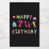 Étiquette Pour Bocaux Joyeux 7ème anniversaire. 7 ans. (Étiquettes simples)