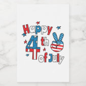 Étiquette Pour Bocaux Joyeux Jour de l'Indépendance 4 juillet (Étiquettes simples)