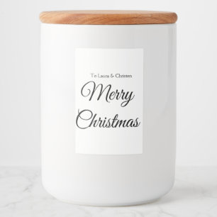 Étiquette Pour Bocaux Joyeux Noël ajoutez nom texte cadeau personnalisé
