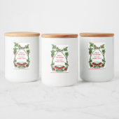 Étiquette Pour Bocaux Joyeux Noël Holly poinsettia (Bouteilles)