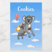 Étiquette Pour Bocaux Koala Bear Fusée (Étiquettes simples)