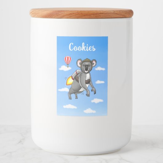 Étiquette Pour Bocaux Koala Bear Fusée (Devant)