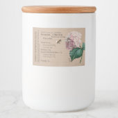 Étiquette Pour Bocaux KRAFT Honey valeur nutritive hydrangea flower bee (Devant)