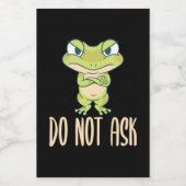 Étiquette Pour Bocaux La grenouille ne demande pas (Étiquettes simples)