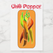 Étiquette Pour Bocaux Label chili pepper (Étiquettes simples)