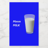 Étiquette Pour Bocaux LAIT Mmm (Étiquettes simples)