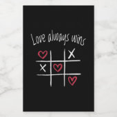 Étiquette Pour Bocaux L'amour gagne toujours (Étiquettes simples)