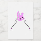 Étiquette Pour Bocaux Lapin de ski avec bâtons de ski (Étiquettes simples)