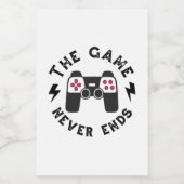 Étiquette Pour Bocaux Le Jeu ne se termine jamais (Étiquettes simples)