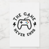 Étiquette Pour Bocaux Le Jeu ne se termine jamais (Étiquettes simples)