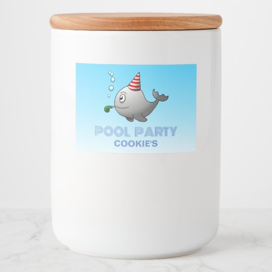 Étiquette Pour Bocaux Le Pool Party de Little Whale (Devant)