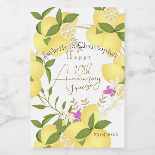 Étiquette Pour Bocaux Lemon Squeeze  (Étiquettes simples)