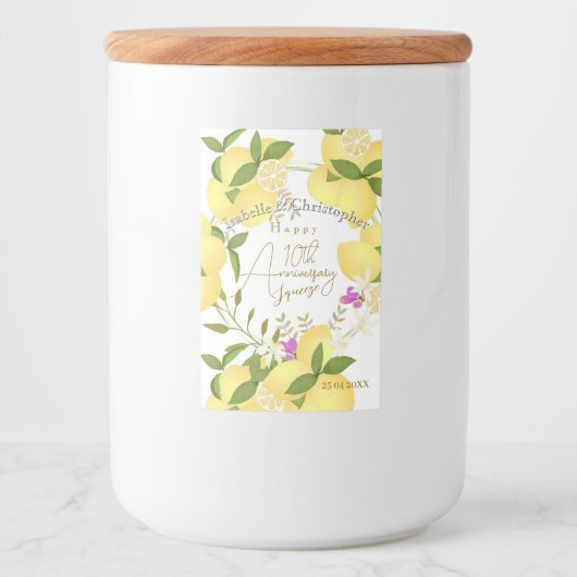 Étiquette Pour Bocaux Lemon Squeeze  (Devant)