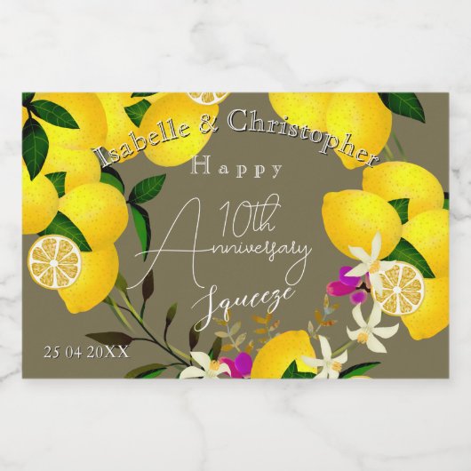 Étiquette Pour Bocaux Lemon Squeeze  (Étiquettes simples)