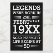 Étiquette Pour Bocaux Les légendes personnalisées sont nées à la date Mo (Étiquettes simples)