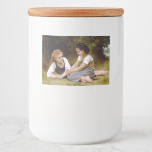 Étiquette Pour Bocaux Les Noisettes : Les jeunes filles ramassent les no