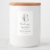 Étiquette Pour Bocaux LETTRE BULLETIN DE FELIAGE DE VERRE Merci (Devant)