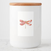 Étiquette Pour Bocaux libellule de fleurs avec sakura de bijoux (Devant)