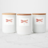 Étiquette Pour Bocaux libellule de fleurs avec sakura de bijoux (Bouteilles)